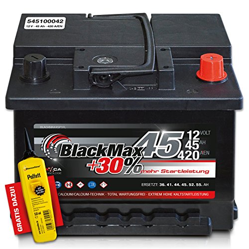 BlackMax+30% – 12 V / 45 Ah – 420 A/EN Autobatterie