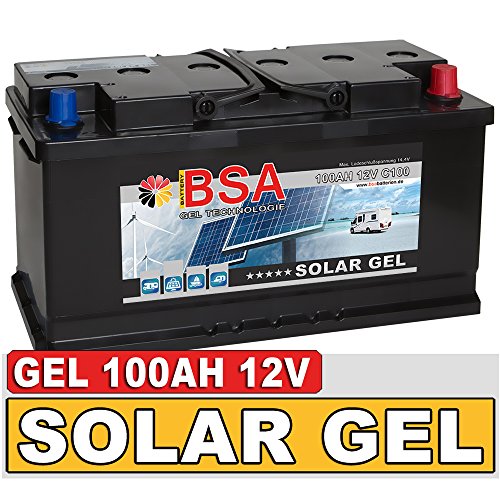 BSA Solarbatterie Gel Batterie 100Ah 12V Blei Gel Akku Boot Wohnmobil Wohnwagen Schiff Marine Batterie