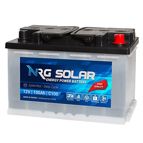 NRG SOLAR 12V 100Ah Solarbatterie Boot Versorgungsbatterie Verbraucher Batterie